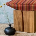 thumbnail image 3 of Geometric Fluffy Throw Pillow Cushion Cover, Vertical Tiny and Thick Lines Striped Retro Style Graphic Pattern Art, Decorative Square Accent Pillow Case, 28" x 28", Red Brown Yellow, by Ambesonne, 3 of 5