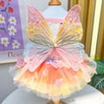 thumbnail image 4 of BESTSKY Rainbow Butterfly Dog Princess Dresses Funny Dog Clothes with Wing Girl Puppy Dress for Small Dogs Pet Butterfly Costume Holiday Cat Outfit for Halloween Birthday Wedding, 4 of 7