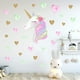 thumbnail image 5 of Pegatinas de pared de dibujos animados unicornio estrella corazón JAMW vinilo DIY, 5 of 5