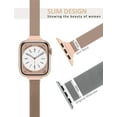 thumbnail image 2 of Apple Watch Band 42mm 44mm 45mm 49mm for Women, Slim & Thin Milanese Loop -Rose Gold, 2 of 6