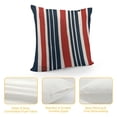 thumbnail image 4 of SHANXI Red Blue Stripes Decorative Pillow Cases Independence Memorial DayThrow Pillows for Sofa Couch Porch Outdoor 24x24in, 4 of 5