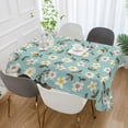 thumbnail image 5 of SKYSONIC Daisy Flower Tablecloth Waterproof Washable Polyester Square Table Cover Durable Tablecloth for Kitchen Dining Table Party Decor (60 X 60 Inch), 5 of 7