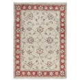 thumbnail image 4 of Ivory  Rust Premium Handwoven Pure Wool Chobrang Rug, 3ft 1in x 4ft 2in, 4 of 5