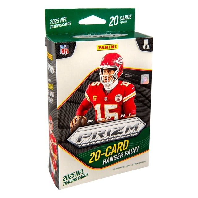 Panini Prizm 2025 NFL Football Trading Cards Hanger Pack (20 Cards) – Retail Box