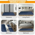 thumbnail image 3 of Tripumer 3 Pcs Navy Blue Memory Foam Bath Mat Set Bathroom Rugs Set U Shape Toilet Mats for Toilet Shower Sink, 3 of 6