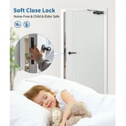 Baridwon LetBlack Small Automatic Door Closer, Hydraulic Soft Close No Slam for Home, Heavy Duty Security