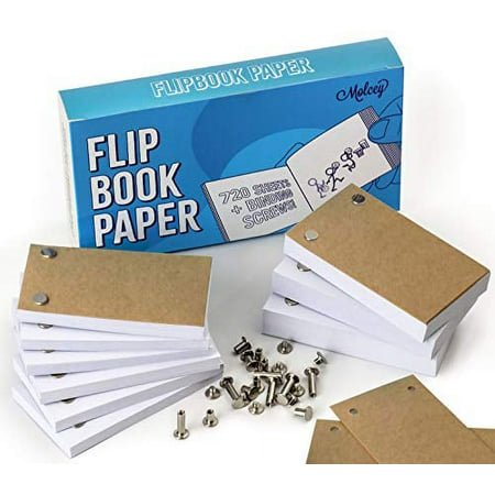 Blank Flip Book Paper with Holes - 720 Sheets (1480 Pages) Flipbook Animation Paper : Works with Flip Book Kit Light Pads: for Drawing, Sketching Suppliescomic Book Kit - Drawing Paper Anima