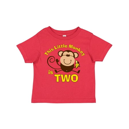 

Inktastic Little Monkey 2nd Birthday Boy Gift Toddler Boy Girl T-Shirt