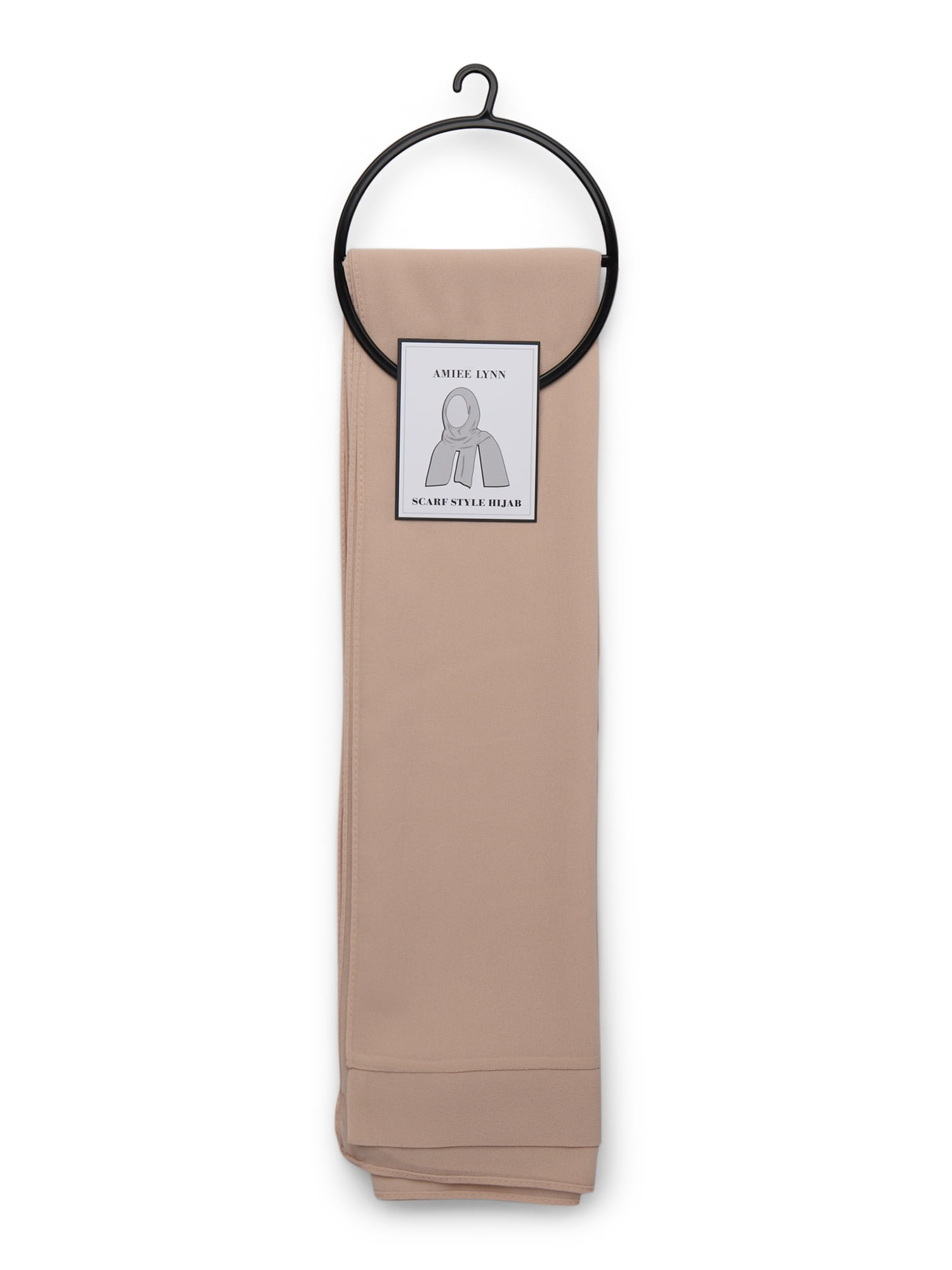 Women's Polyester Woven Chiffon Hijab, One Size, Nude