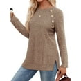 thumbnail image 4 of OALUXE Long Sleeve Shirts for Women Casual Tunic Tops Loose Fit Dressy Lightweight Sweaters, 4 of 7