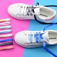 thumbnail image 2 of 1 par de cordones planos coloridos, cordones de fiesta con degradado de caramelo, cordones de lona para niños y adultos, cordones de seda para acampar, Rainbow120cm Gao Jinjia LED, 2 of 2