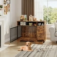 thumbnail image 3 of Luku Farmhouse 48" Dog Crate Furniture, Dog Kennel End Table with Storage Drawers & Removable Tray, 3 of 8