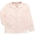 thumbnail image 4 of Leveret Kids & Toddler Girls Long Sleeve Uniform Cotton Dress Shirt Light Pink (Size 2 Years), 4 of 4