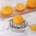 thumbnail image 2 of Vruelia Citrus Lemon Orange Grapefuit Juicer Manual Squeezer Stainless Steel 304 Robust Hand Juicer Reamer Rotation Press with Strainer, Dishwasher Safe, Easy to Clean, Heavy Duty, 2 of 6