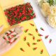 thumbnail image 3 of 1 caja de 180 dijes de pimientos en vidrio de Murano, hechos a mano, mini chiles rojos 3D en miniatura, dijes de vegetales picantes., 3 of 5