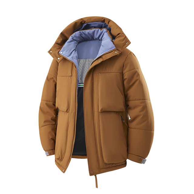KIHOUT Men's Sherpa-Lined Hooded Parka - Adjustable Drawstring Hood with Plush Fleece Lining for Extreme Cold Weather Protection