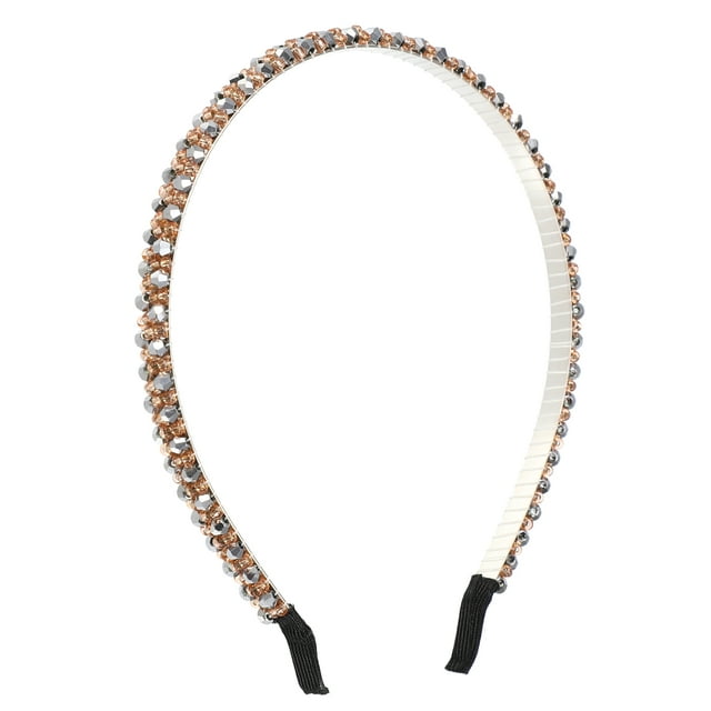 Diadema Imitación Diamante Unique Bargains Gris 0,31 Pulgadas Ancho