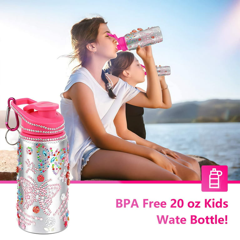 Gift for Girls, Decorate Your Own Water Bottle for Girls, Toys for Girls  8-10 Gift for 10 Year Old Girl, Kids Water Bottle, Gem Stickers Toys Arts  and