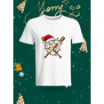 thumbnail image 1 of Christmas Grinch Number 6 Print Children's T-Shirt Cute Cartoon Kids Top for Festive Occasions This T-shirt features a lovely design with the Grinch's hand holding the number 6 adorned with Christmas, 1 of 6
