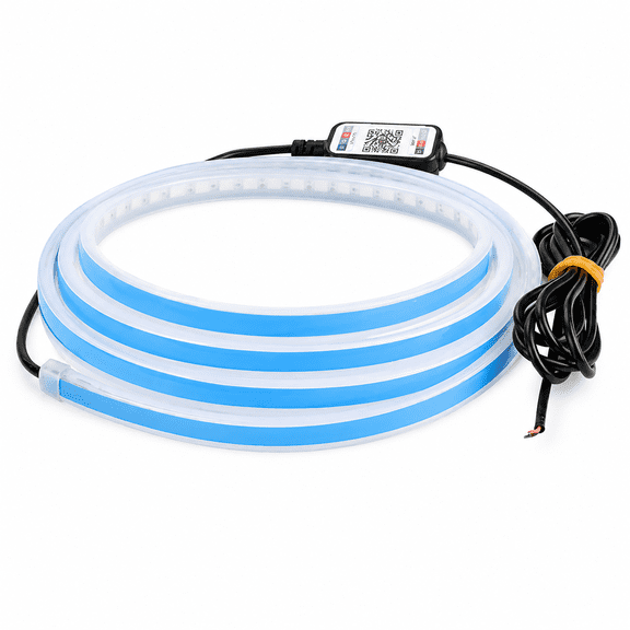 Dynamic Scan Car Hood LED Strip Light 12V Flexible Meteor Running Light 500LM IP67 Waterproof Automotive Hood Grille DRL Accent Light
