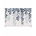 thumbnail image 2 of Sun Shade Sail 14x18Ft Plants Gradient Blue Leaves Farmhouse Style Linen Texture Uv Block Sunshade Canopy Outdoor Shade Cover Rectangle Shade Cloth For Patio Garden Yard Deck Pergola, 2 of 6