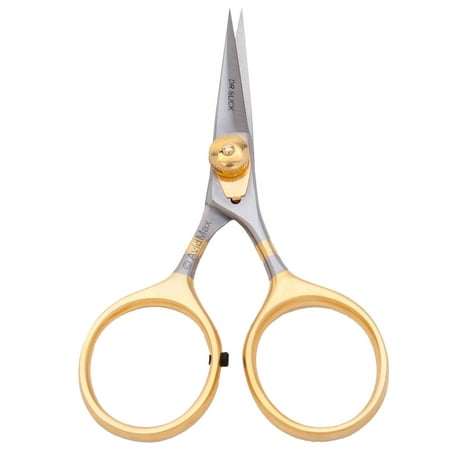 Open Loop Scissors - Dr. Slick Razor Scissors Straight Non-Serrated Blade Gold Loops Fly Tying