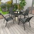 thumbnail image 2 of Outsunny Rattan Outdoor Dining Chairs Set of 4, Stackable Patio Chairs, 2 of 10
