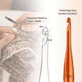 thumbnail image 4 of New Arrivals Crochet Hooks Ergonomic, 9Pcs Hand-Polished Aluminum Needles, 4 of 10