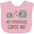 thumbnail image 3 of Inktastic Granddad Loves Me Grandchild Boys or Girls Baby Bib, 3 of 4