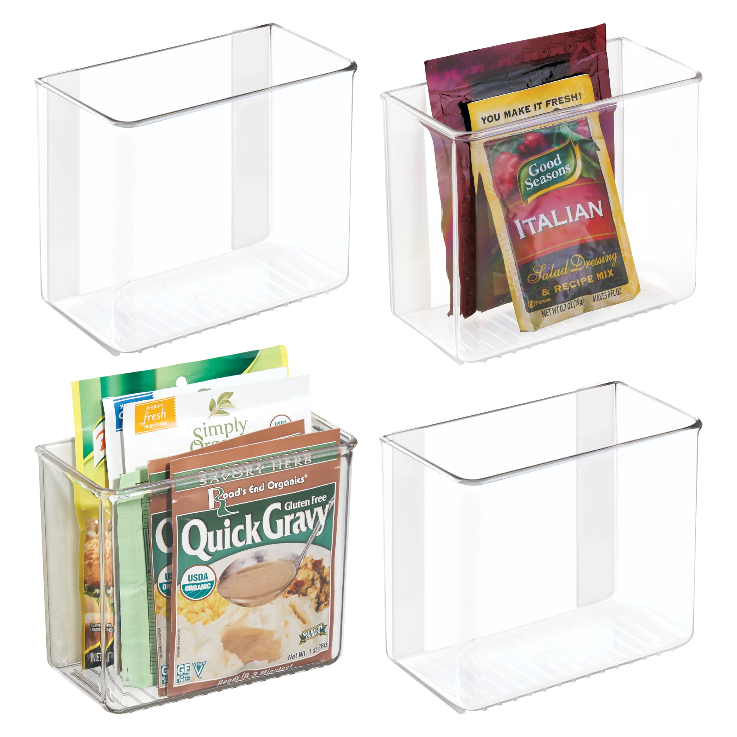 iDesign Adhesive Organizer Bin - Damage-Free Hanging for Kitchen, Bathroom, Office, Bedroom, and Craft Room