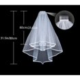 thumbnail image 3 of Short Wedding Veil 2 Layers With Comb Bridal Veil Embroidered Ribbon Vintage Cathedral Wedding Bridal Veil Ideal For Ornamental Wear Wedding Parties Banqu, 3 of 5
