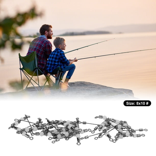 connecting beads using fishing hooks YINETTECH 60PCS Floatings Pop Up Rig Red 15x7mm Compatible with Any Attach Hook Length Everything Else 20pcs Rotate Swivel with Beads,
