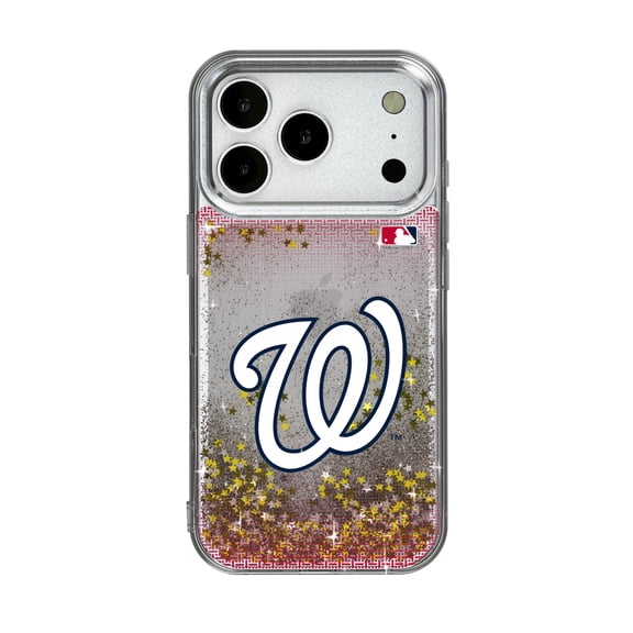 Washington Nationals Linen Logo iPhone Glitter Case