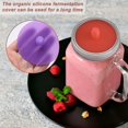 thumbnail image 3 of 5pcs 86mm Fermentation Mason Jar Lids Silicone Fermenting Lids Airlock Lids, 3 of 4