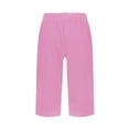 thumbnail image 4 of Tittly Baggy Pants Baggy Pants Women Womens Casual Loose Elastic Waist Cotton Trouser Cropped Wide Leg Pants Capri Pants for Women Wide Leg Pants A L, 4 of 4
