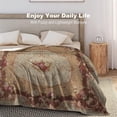 thumbnail image 3 of Antique Rose Floral French Aubusson Rug Flannel Fleece Throw Blankets 50"X40" Lightweight Fluffy Winter Fall Blanket Cozy Soft Fuzzy Plush Home Decor for Couch Bed Sofa Bedroom Living Room Travel, 3 of 6