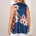 thumbnail image 5 of Plus Size Tank Tops for Women Floral Print Sleeveless BaBydoll Vest Shirts Loose Fit V Neck Pleated Blouse Tee, 5 of 8
