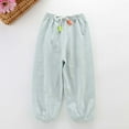 thumbnail image 2 of Lovskoo 2024 6M-5Y Toddler Baby Boy Girl Cotton Joggers Pants Elastic Basic Long Pants Halem Bloomers Infant Kid Fall Clothes Mint Green, 2 of 4