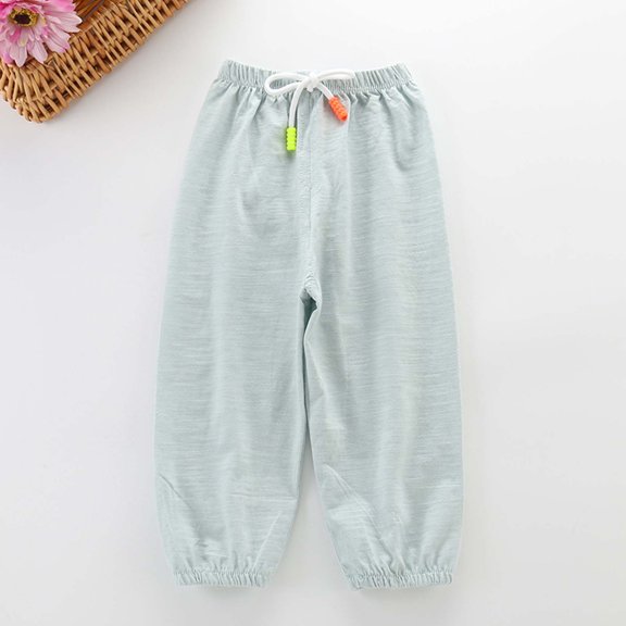 uublik Sweatpants for Teen Girls Comfortable Casual Cotton Elastic Cuffs Pants Mint Green, Size 6M-5T