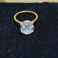 thumbnail image 2 of 3Ct Oval Cut Lab Created Diamond Solitaire Engagement Ring 14K Yellow Gold Plated, 2 of 3