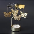 thumbnail image 4 of Candelabro romántico dorado, portavelas, decoración para bodas Mariposa, 4 of 9