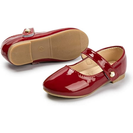 

QWZNDZGR Toddler Little Girl Mary Jane Dress Shoes Ballet Flats for Girl Party School Shoes Bowknot Princess Shoes