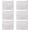 White, variant on 6-Pack Black Cosmetics Bag with Zipper, Multi-Purpose Travel Toiletry Bag, 8 x 6 Inch