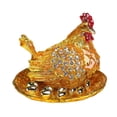 thumbnail image 1 of Hen Echaring Huevos Joya de joyas Barrinete Barrinete Metal Metal Beatsake Jewelry Storage de almacenamiento para el cumpleaños Día de San Valentín, 1 of 8