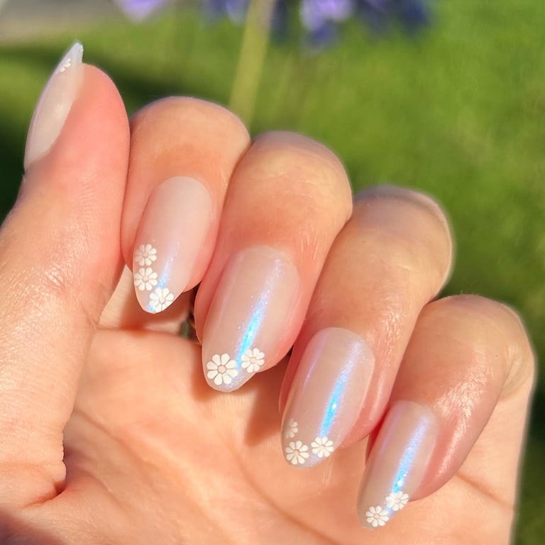 Olive & June Instant Mani Medium Almond Press-On Nails, Floral