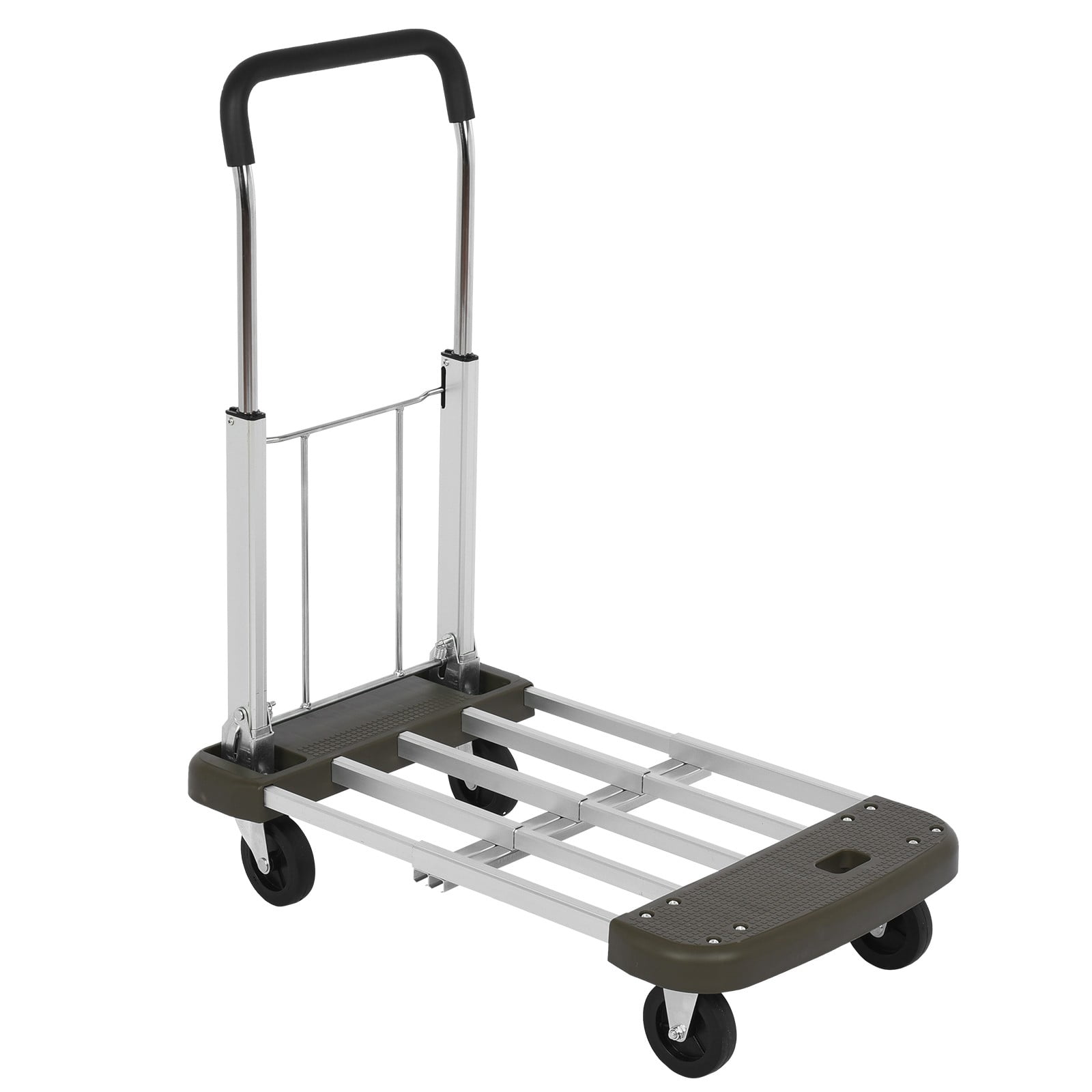 Flatbed truck Simple Small Trolley Home Lightweight Shopping cart Folding Trolley Pull cart Trailer Aluminum Alloy 