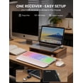 thumbnail image 4 of Wireless Keyboard and Mouse Combo, Rechargeable RGB Backlit with Light Up Letters, for Mac, Windows, PC & Laptop, Pastel Pink, 4 of 8