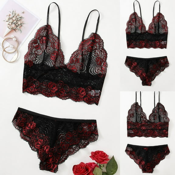 uublik Lingerie Set for Women Sexy Naughty Bodysuit Babydoll Lace Sexy Naughty Plus Size