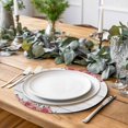 thumbnail image 2 of Pink Roses Round 15 Inch Placemats Set of 6, Spring Horseshoes Floral Leaves Gray Wood HeatResistant Non Slip Place Mats for Dining Table, Wipeable Braided Kitchen Table Mats for Housewarming, 2 of 9