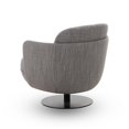 thumbnail image 4 of TOV Furniture  Solange Grey Textured Weave Swivel Chair, 4 of 6
